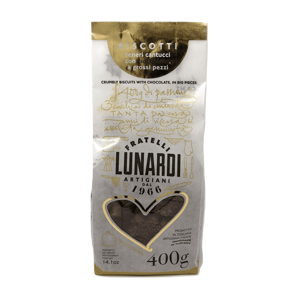 Cantucci con pezzettoni di cioccolato 400g - F.lli Lunardi