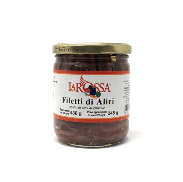 Filetti di Alici sott'olio 430g - La Rossa