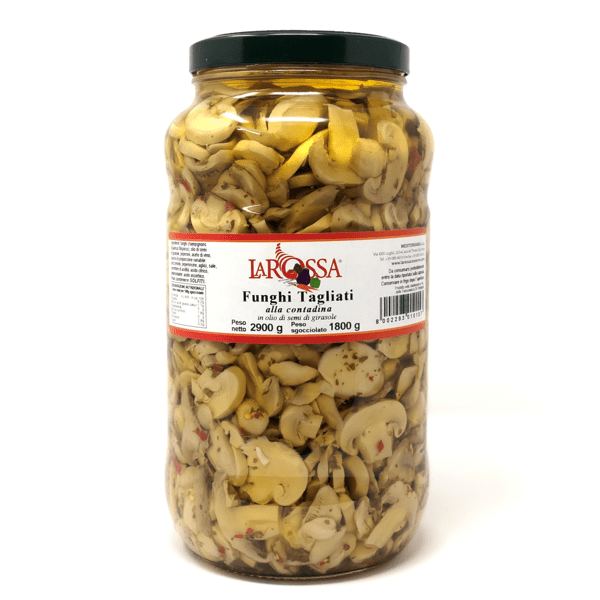 Funghi Champignon tagliati alla contadina sott'olio 2,9 kg - La Rossa