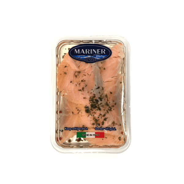 Carpaccio di salmone affum. marinato 200g - Mariner Uno