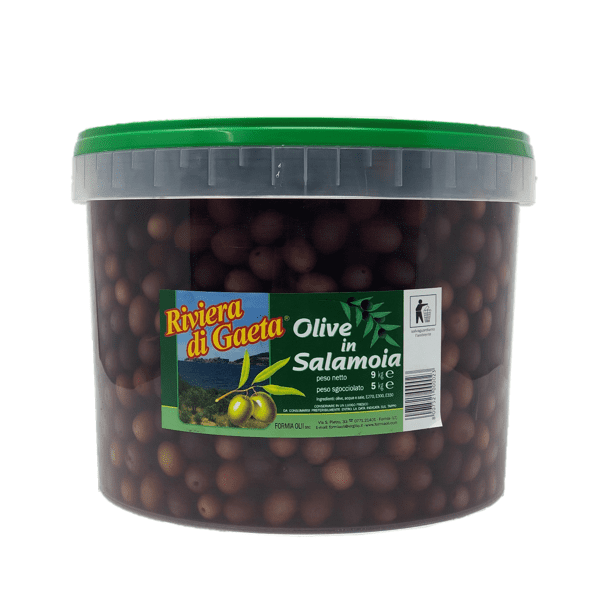 Olive Nere di Gaeta in salamoia 5 kg - Riviera di Gaeta