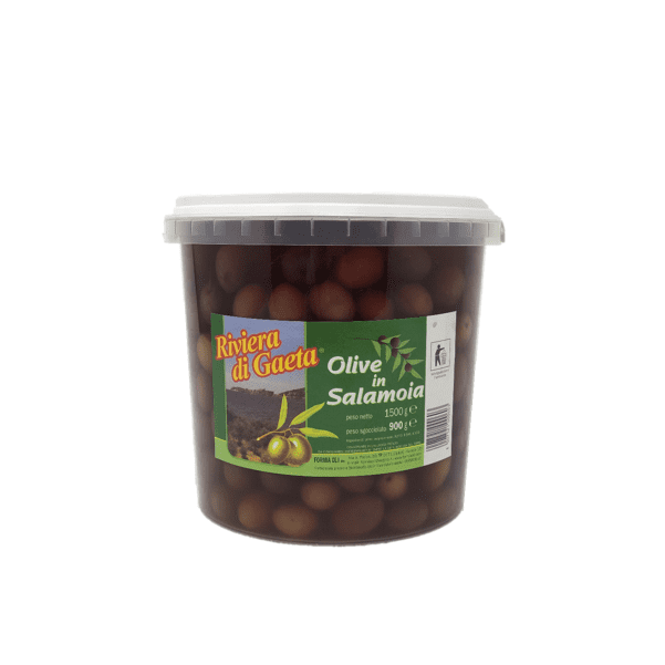 Olive Nere di Gaeta in salamoia 900g - Riviera di Gaeta