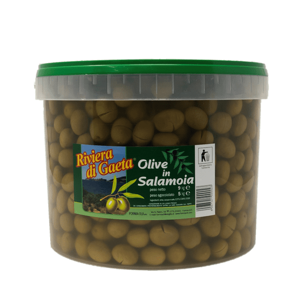 Olive schiacciate in salamoia 5 kg - Riviera di Gaeta