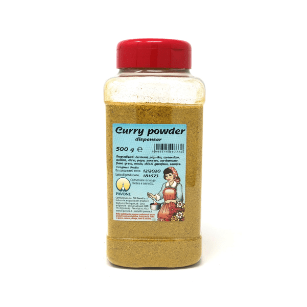 Curry in polvere dispenser 500g - Pavone