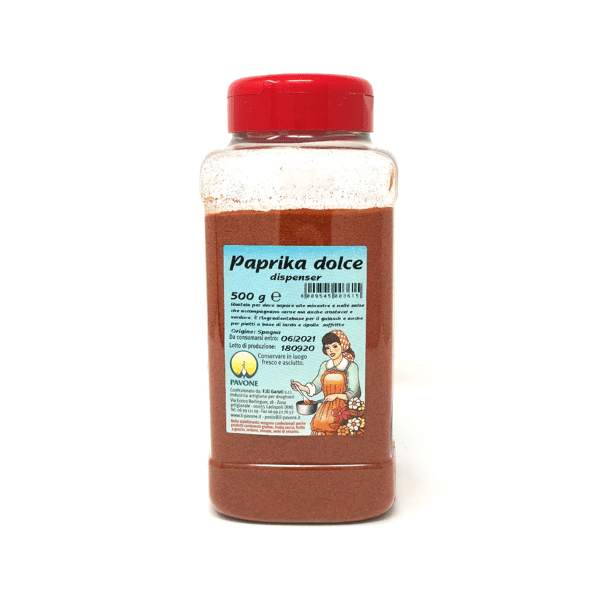 Paprika dolce dispenser 500g - Pavone